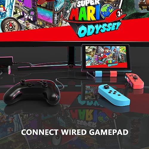 Przełącznik OLED Przenośna stacja dokująca Wymienna ładowarka Adapter TV HDMI 4K z dodatkowym portem USB 3.0 Kompatybilny z oficjalnymi modelami N intendo Switch/Switch OLED