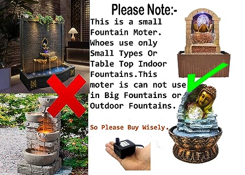 Image of Banshika Mini Water Fountain Pump 3W Small Submersible Pump for DIY Crafts | Indoor Fountain | Aquarium /Fish Tank (Power:3W, H.MAX:0.6M, Flow Rate:200L /H)