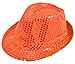 Produktbild Alsino Paillettenhut Pailettenhut Pailletten Hut Disco-Hut Clubstyle Partyhut Trilby Hut Blink Fedora Bogart Glitzerhut Glitter, Farbe wählen:TH-65 orange