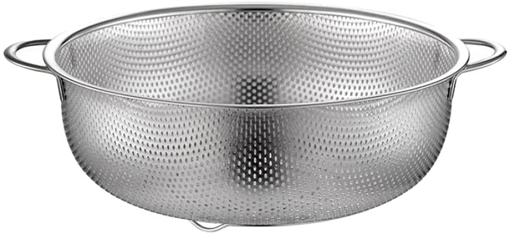 Colador de Malla Fina de Acero Inoxidable para Espesar y profundizar, escurridor de Cuenco, colador de Verduras, Cesta de arroz para Lavado de cocina-22.5cm