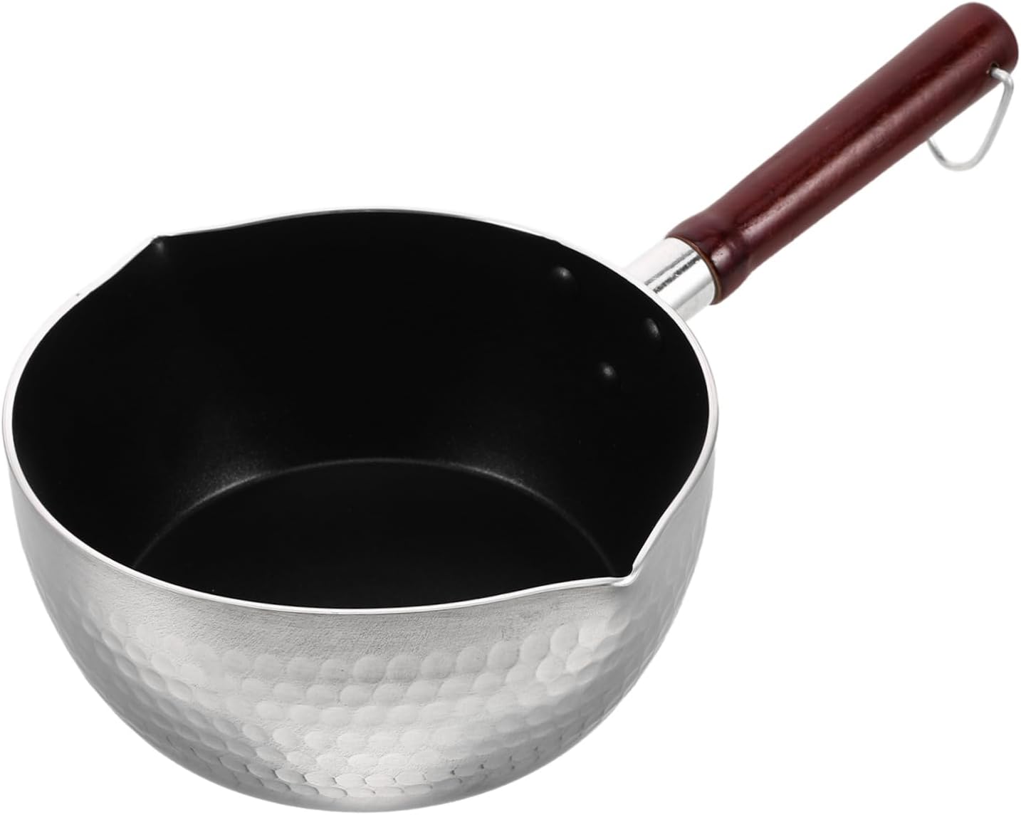 Alipis Multipurpose Nonstick Milk Pan with Wooden Handle Compact Japanese Saucepan for Cooking Noodles Soups More Heat Resistant Kitchen Gadget