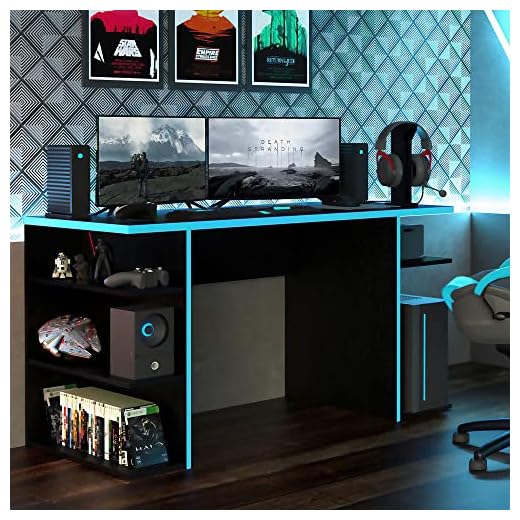 Mesa Computador Gamer Madesa 9409 - Preto/azul