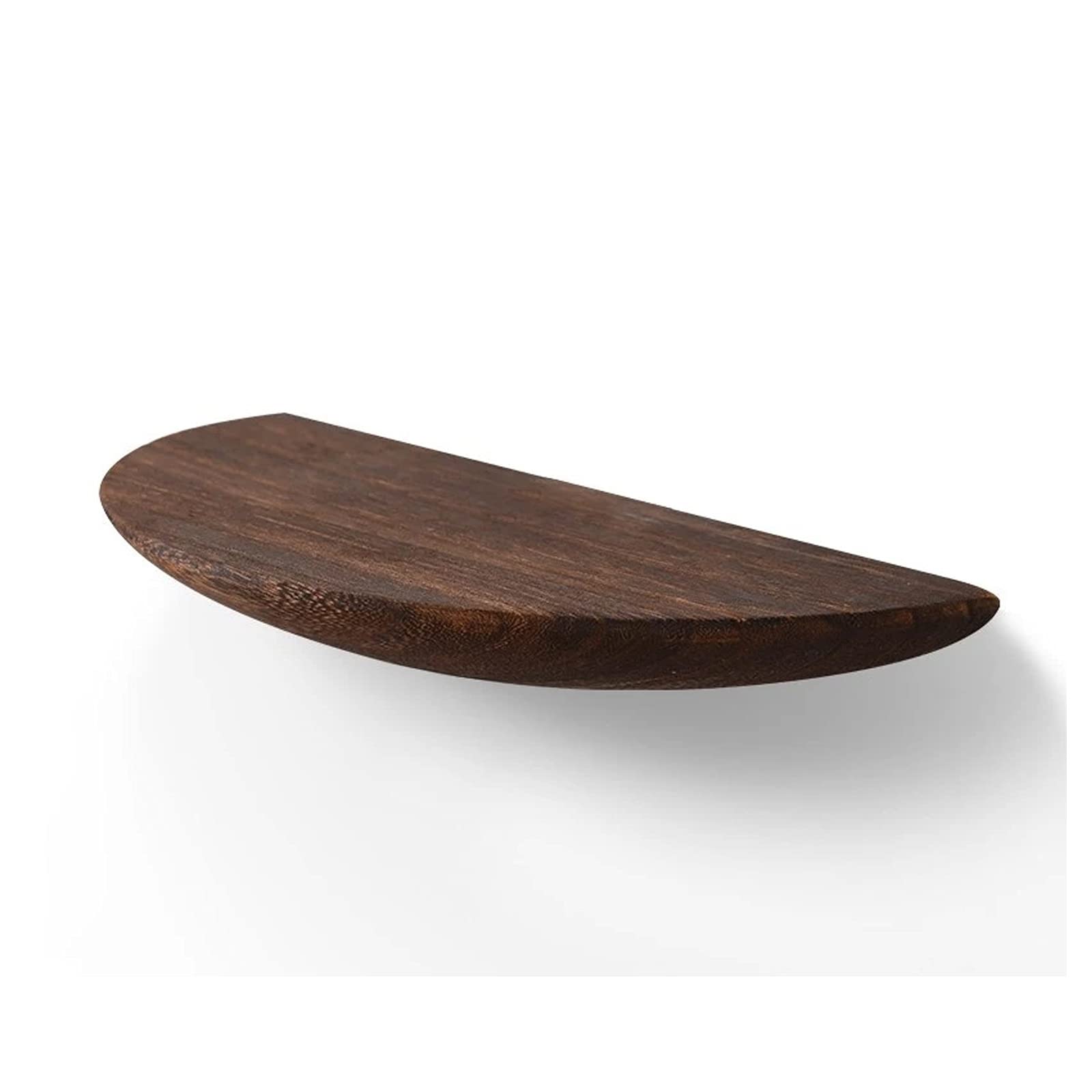 PULaif Floating Shelves for Wall, Semi Circle Floating Shelf Brown Wood Color Multiple Sizes(Brown,A)