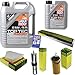 Produktbild QR-PARTS 69352258 Filter Set Inspektionspaket 6 Liter Motoröl Top Tec 4200 5W-30 MANN-FILTER Innenraumfilter Kraftstofffilter Luftfilter Ölfilter