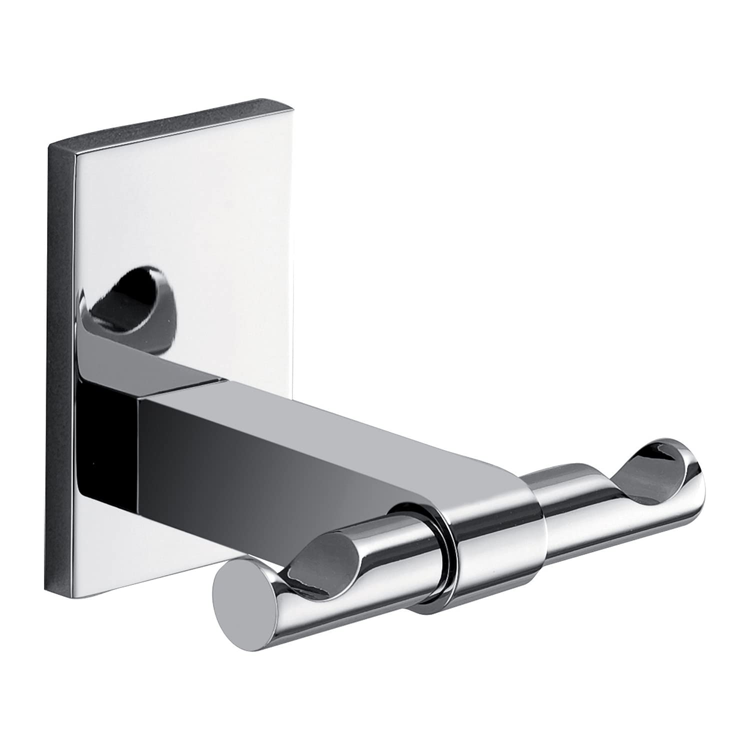 Gedy G-Singapore Double Coat Rack, Chrome Finish, Measures 6 x 7.5 x 6.5 cm, Stainless Steel and Cromall Towel Holder