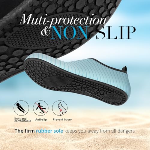 Image of Homitem Water Shoes for Women Men Aqua Socks Swim Beach Pool River Slip-On Barefoot Quick-Dry Vacation Cruise Essentials Accessories for Yoga Kayak Sports