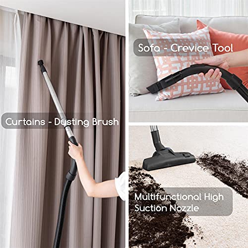 Aigostar Stofzuiger met zak, 700 W, compacte stofzuiger, HEPA-filter, grote capaciteit, klasse A - Image 8