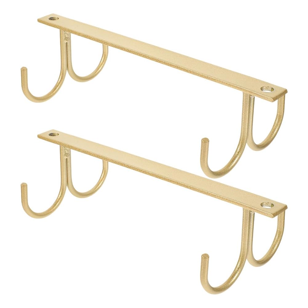 Hndhbfgrt For Kitchen Space-Saving Organizer 2pcs Coffee Mug Hanger Rack with 4 Hooks, Under Cabinet Storage Solution