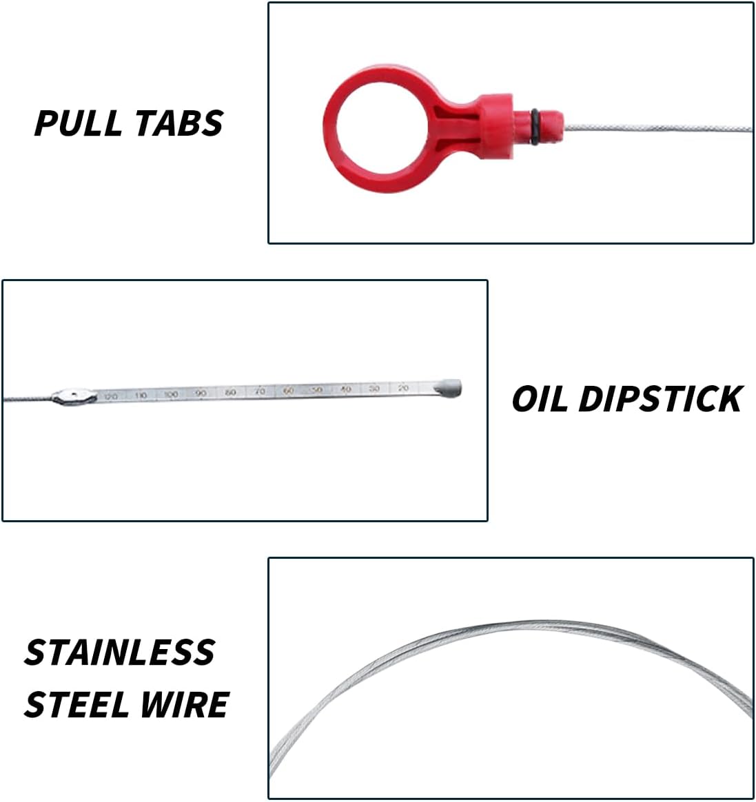 Bittwee Car Transmission Fluid Dipstick, Auto Transmission Fluid Level Dipstick Tool for 2.7 3.5 3.6 3.7 5.7 6.1 6.4L Fuel Tank with O-Sealing Cap, OEM#8863B 9336 9336A 42RLE NAG1 62TE