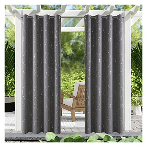 AWSAD Cortinas Al Aire Libre a Prueba de Viento Jardín Cortina Opaca Durable con Ojal Cortina de Privacidad, 1 Panel, para Pérgola, Porche, Piscina (Size : 1.7x2.5m) Cover