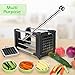 Reliatronic French Fry Cutter, Stainless Steel Potato Cutter, Easy to Clean Vegetable Cutter with 2 Size Durable Blades Perfect for Potato, Onions, Carrots, Cucumbers