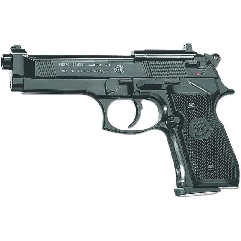 Outletdel ocio Pistola perdigon M92FS Co2 4,5mm. Full Metal + Funda Portabombonas + Balines + Bombonas co2. 23054/29318/38203