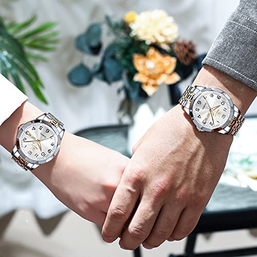 Image of OLEVS Luxury Automatic Watch for Men 3D Dragon Dial Stainless Steel Waterproof Luminous Calendar Business Wrist Watch Gift for Diwali Anniversary