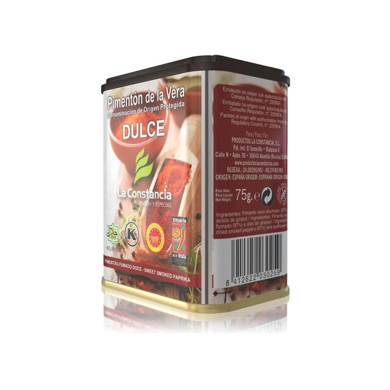 Pimenton Ahumado dulce de la Vera DOP lata 75g La Constancia