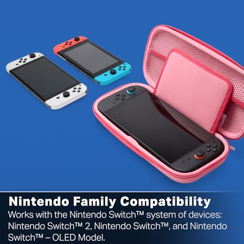 Image of PowerA Protection Case for Nintendo Switch 2 - Kirby Mouthful, Officially Licensed, Protective Storage, Holds up to 9 Game Cards and 2 microSD Express Cards, Integrated Play Stand