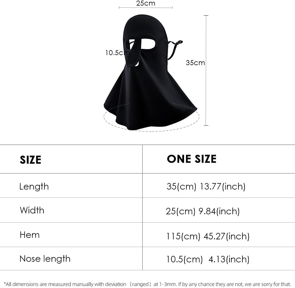 Neck Gaiter Face Mask Sun Protection Balaclava Bandanas Full Face Scarf Covering UPF50+ Sunscreen Mask With Ear Loops - Image 2