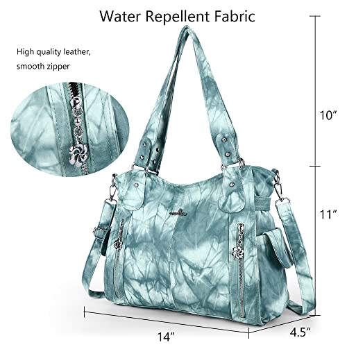 Image of Angel Kiss Handbags for Womens Top-Handle Hobo Purse Roomy Casual Shoulder Bags PU Tote Satchel Purse for Women
