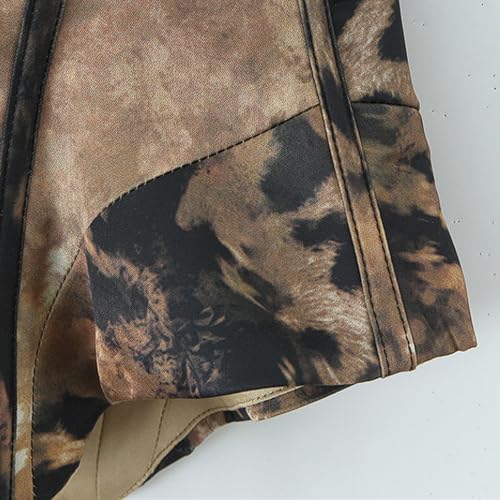 Corsé de satén con diseño calado en la espalda y estampado de leopardo 7