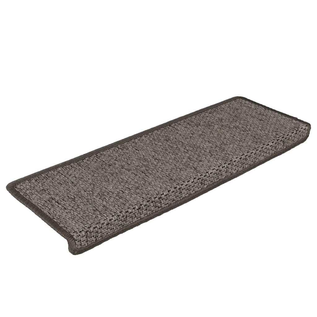 Tapis d'escalier anti-glisse 15 pièces beige et gris pour protéger les marches