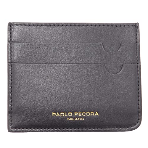 Portacarte di credito uomo PAOLO PECORA 9666AI cuir noir rigide