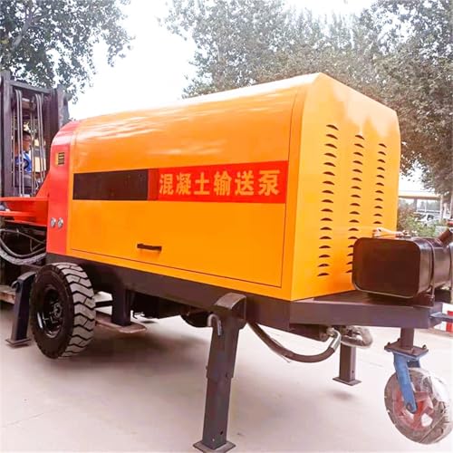 Portable Line Concrete Pump with High-Flow Hydraulic System, Wear-Resistant Cylinders, Large Hopper Feeding, Long-Range Delivery for Home Building & Commercial Construction