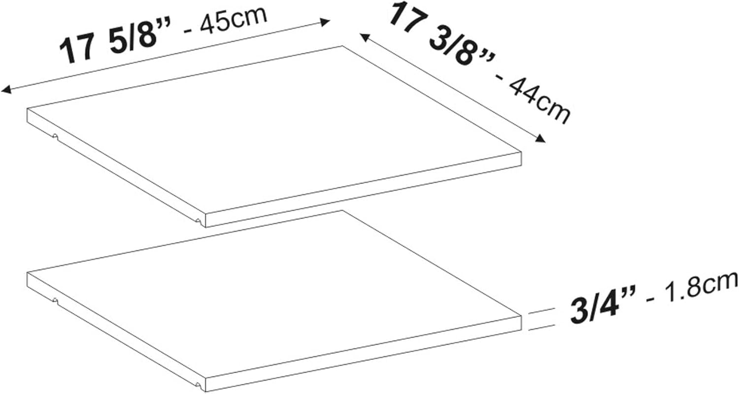 Palace Imports Cosmo, Metro, Urban Wardrobe/Armoire/Closet Optional Shelves (Java)