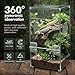 Pre-Assembled Jumping Spider Enclosure, Acrylic Terrarium with Magnetic Door & All-Side Ventilation, Habitat for Spiderling, Mantis, Tarantula, Snail, 3.5