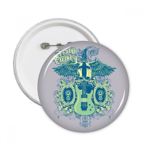 Badge instruments de musique Jazz bouton décoration vêtement multicolore taille S