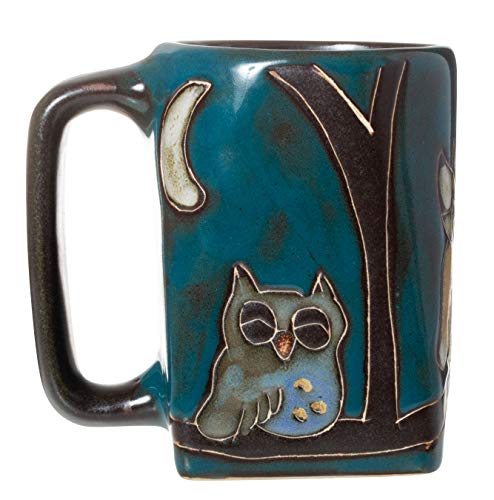Taza artesanal con diseño de búhos 12 oz miniatura 1