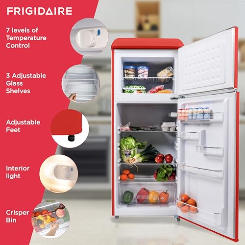 Frigidaire EFR756-RED Efr756, 2 Door Apartment Size Retro Refrigerator thumb #2