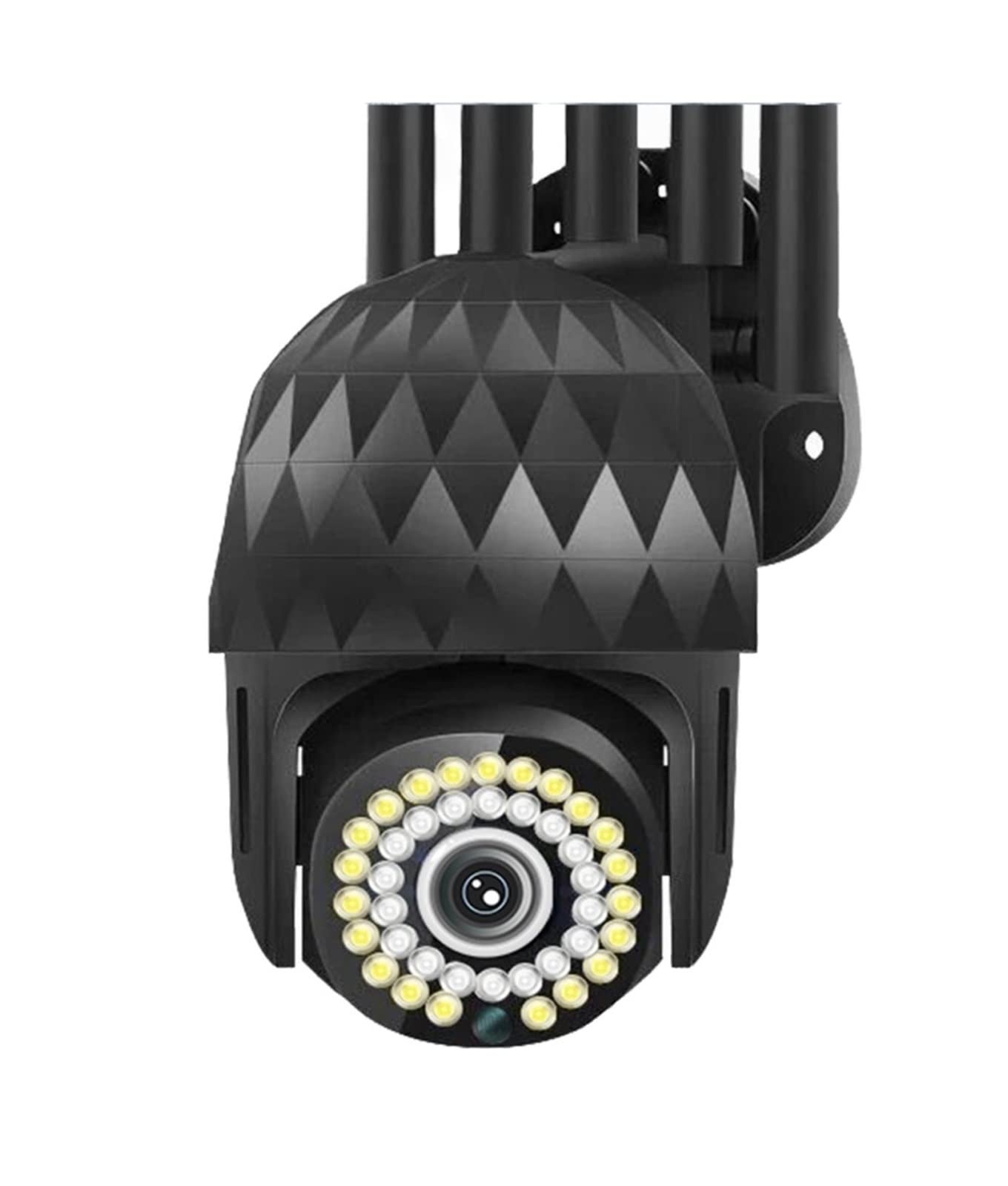 Kamery kulowe 5MP PTZ Solar Security Camera Wi -Fi Outdoor Ai Wykrywanie przez ludzi audio 1080p bezprzewodowy CCTV Aparat fotograficzny P2P 4X Cyfrowa kamera Wi -Fi V380 Detekcja ruchu, noktowizor (