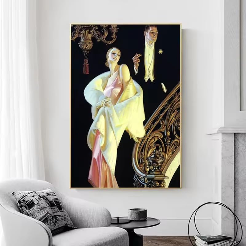 Pintura sobre lienzo de Leyendecker para decorar salones 3