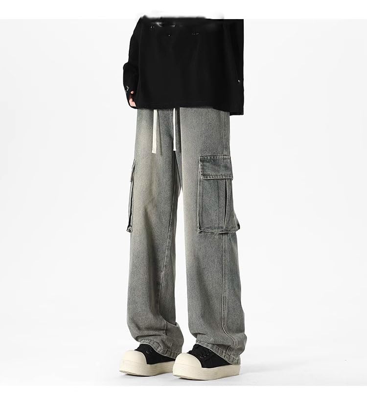 Men's Jeans Thin Summer American Vintage Cargo Pants3