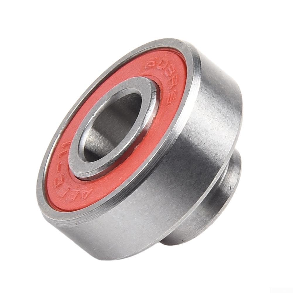 DAZZLEEX 608 2RS ABEC11 Rodamiento de acero, silencioso, placa larga, 8 piezas