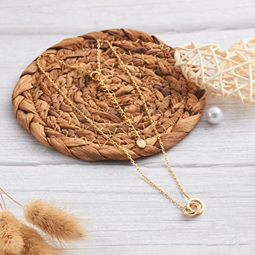 Philip Jones 18k Gold Plated Circle Link Necklace Created with Zircondia® Crystals - Image 4