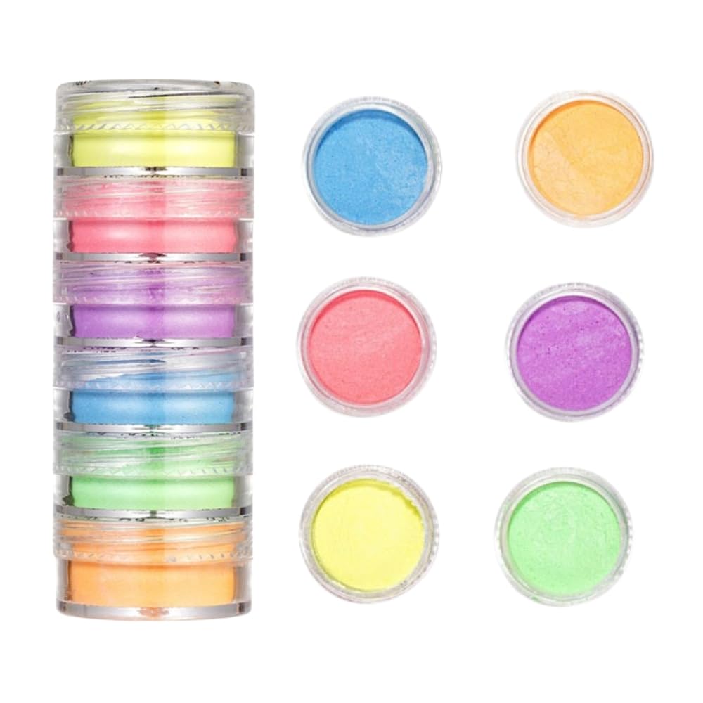 Mica Powder Pigment Set 6 Colors for Soap Making Candle Making Bath Bombs Resin Art Nail Art Cosmetics Pearl Shimmer Powder for Epoxy Resin Jewelry Slime Painting DIY Arts and Crafts-image-27
