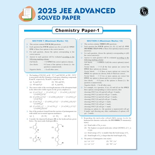 Image of PW 48 Years JEE Advanced Chemistry Chapterwise & Topicwise Solved Papers (1978-2025) | PYQ with Detailed Solutions | Previous Year Questions for IIT JEE Advanced Exam [Paperback] PW