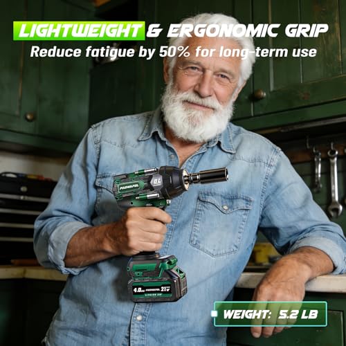Image of Impact Wrench 665 Ft-lbs(900N.m) 2200IPM, 1 /2 Impact Gun with 21V 2x4.0AH Battery, Power Impact Driver 22 Drill Bits & 4 Sockets, Cordless Ratchet Wrench Set Gifts for Men Car Tire Lug Nut