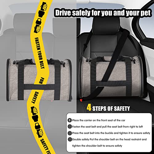 Image of Small Animals Cat Carrying Case Pet Carrier Airline Approved, Protable and Breathable Pet Travel Carrier Removable Fleece Pad Collapsible Cat Carrier Dog Carrier Small Cats Dogs(15 * 10 * 10)