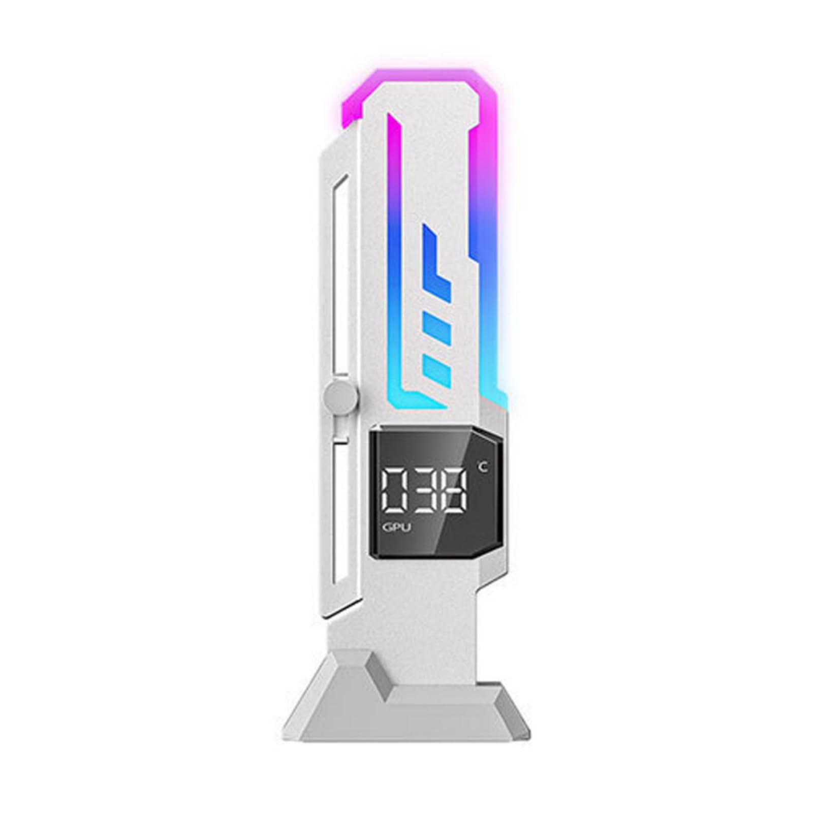 Our Fave White Horizontal Gpu Bracket Gpu Holder With Synchronizable Led Lighting And Weight Distribution Parenthesis