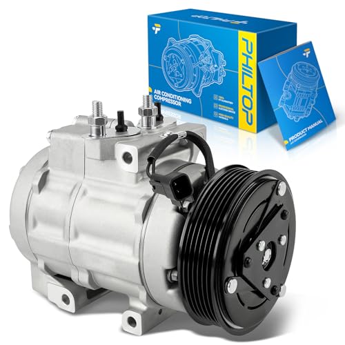 Image of PHILTOP Air Conditioner AC Compressor for Ford F150 2009,2010 4.6L,2007-2008 4.6L /5.4L,2010-2014 6.2L,Expedition /Navigator 2007-2014,Mark LT 07-08,F250 /F350 Super Duty 08-10 6.4T,07-08 6.8L,07-09 5.4L