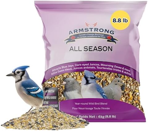 Premium Blend Wild Bird Seed - 8 Lb Bag With Black Oil Sunflower, Safflower & Peanuts