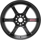 Grams Lights 57DR 17X9.0 +38 5-100 SEMI GLOSS BLACK Wheel Rim