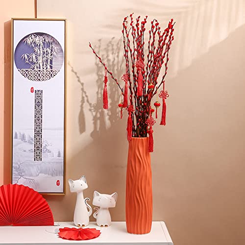 Grand vase de sol rustique en céramique blanche pour fleurs de table - 4