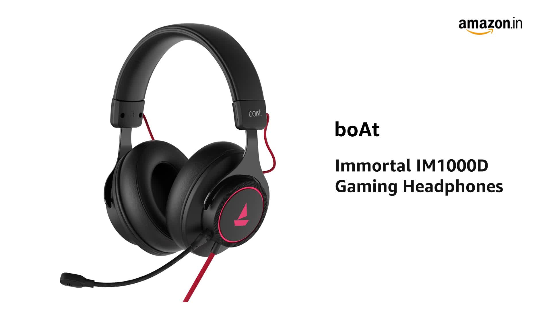 boAt Immortal IM1000D Dual Channel Gaming Headphones with 7.1 Channel