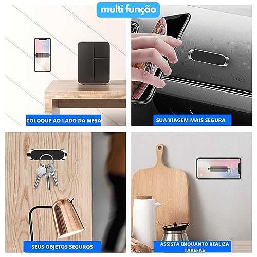 Suporte Veicular Magnético Articulado Celular Smartphone Para Painel de Carro – Uso Versátil Ideal p