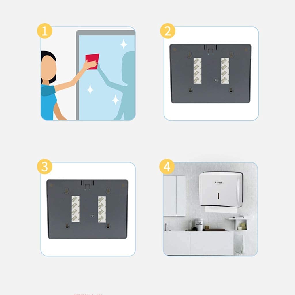 BKEKM Toallas Despachador Dispensador de Toallas de Papel Dispensador de Toallas de Mano de Gran Capacidad a Prueba de Agua Soportes de Toallas de Papel montados en la Pared comerciales práctico