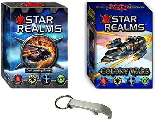 Blumie Shop Lot Star Realms Version Française : Jeu de Base + Colony Wars + 1 Décapsuleur