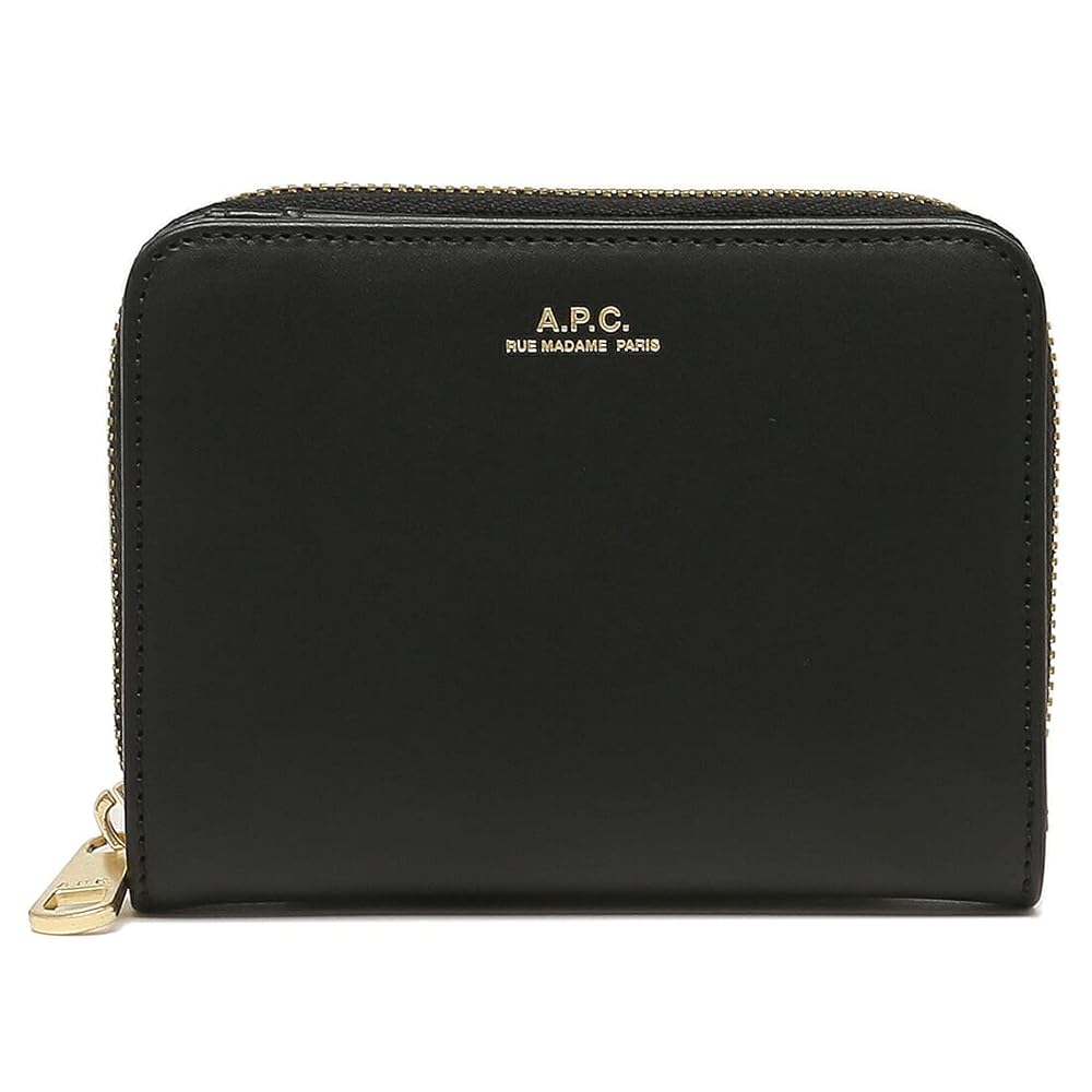 A.P.C. アーペーセー　ブラック　二つ折り財布 Amazon | [アーペーセー]二つ折り財布 コンパクト財布 ブラック