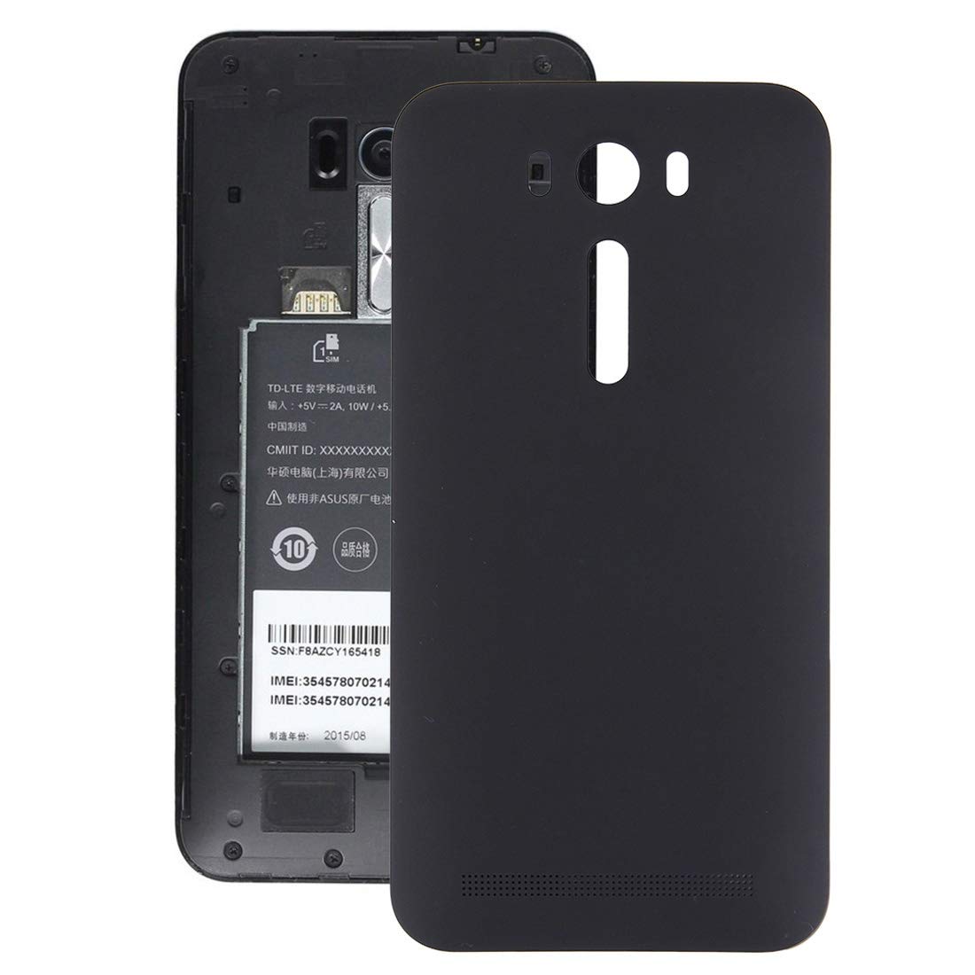 Couvercle de batterie ASUS Zenfone 2 Laser ZE500KL résout dos cassé noir